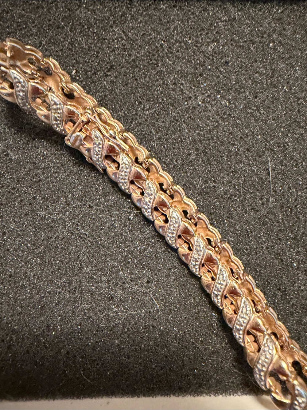 Bracelet, Sterling and gold plated